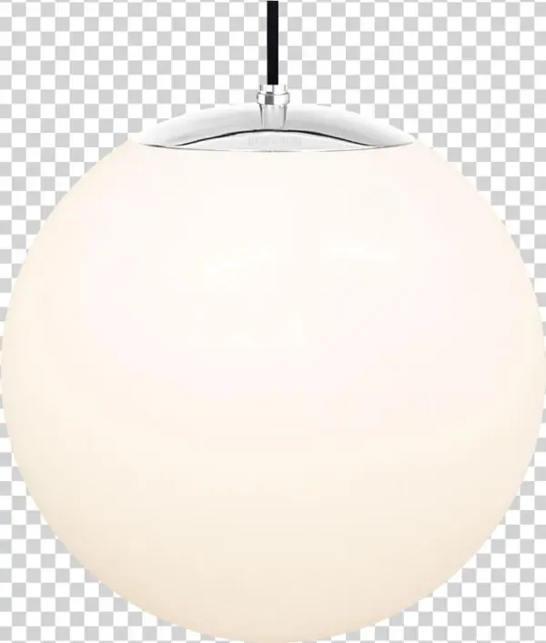 Opal Globe Pendant Chrome 400mm - Lampshade