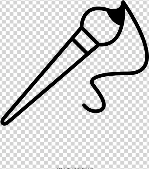 Paintbrush Coloring Page - Drawing