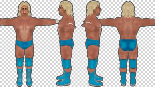 -ric Flair Young Released At The 1st Post - Barechested
