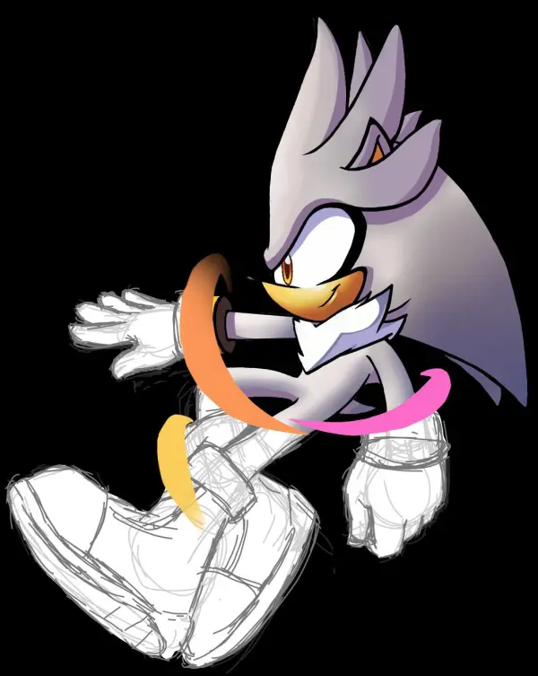 Silver The Hedgehog - Cartoon