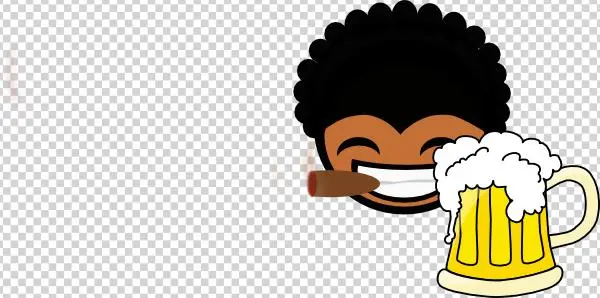 Black Power Man Beer And Cigar Svg Clip Arts 600 X