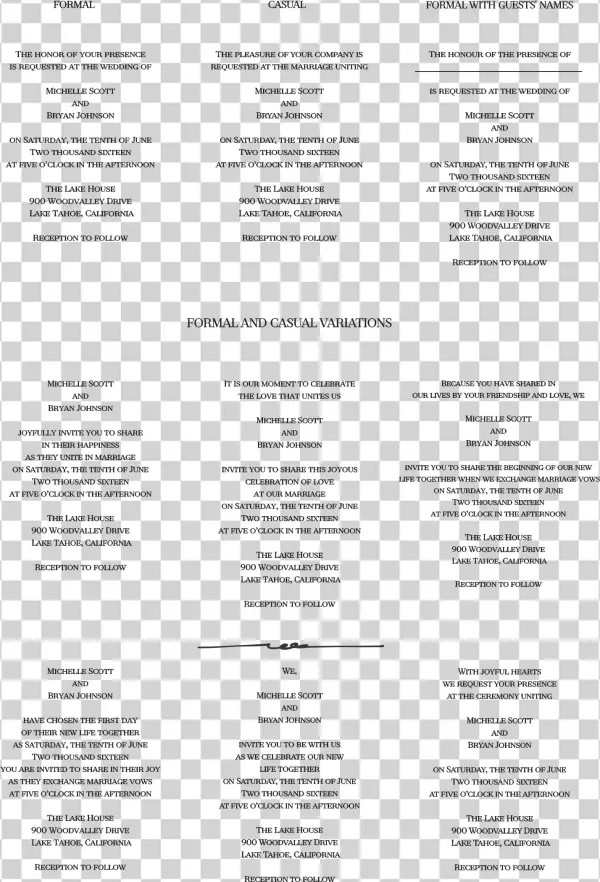 Here Comes The Invite Wording 4 - Parallel