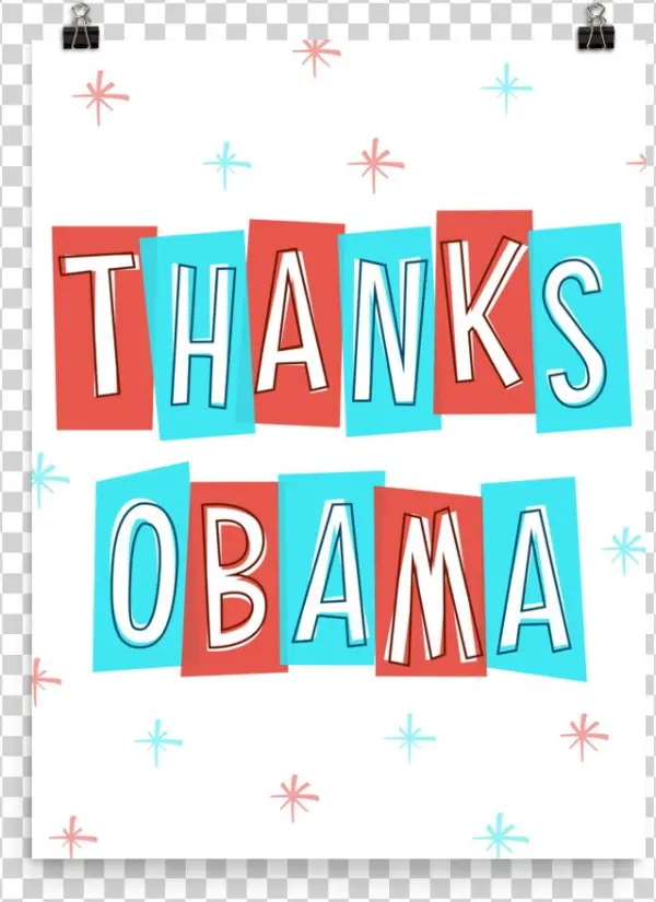 Posters Thanks Obama 4 Mockup Transparent