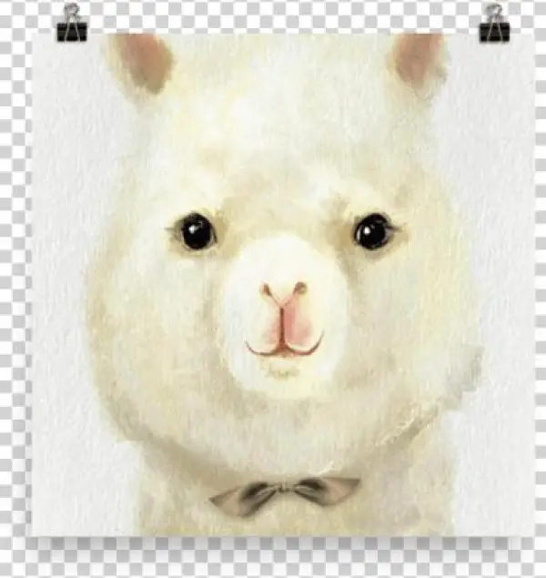 Watercolor Llama - Polyester Sheep Pattern Multifunction Foldable Pillow