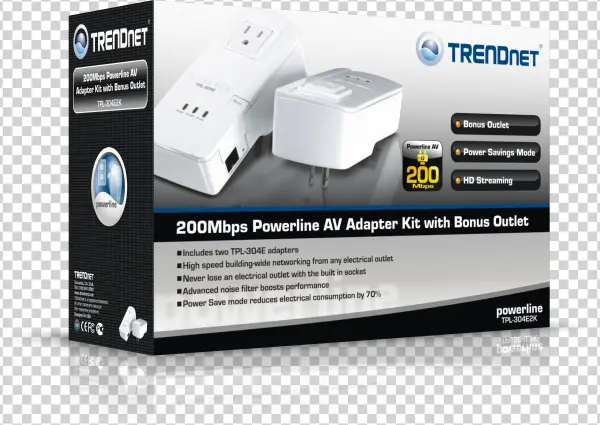 36 Pm 4918255 Box Tpl 401e Us 12/2/2010 - Trendnet 200 Mbps Powerline Ethernet Av Adapter Kit