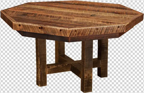 Barnwood Dining Table Cover - Fireside Lodge B16701 Barnwood Eight Sided Poker Table