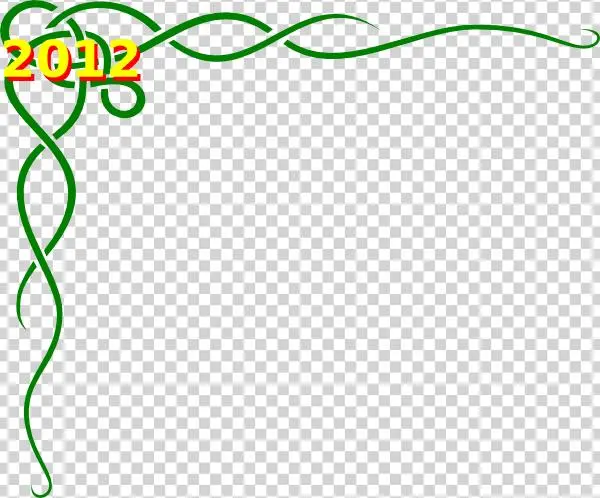 Celtic Green Scroll Border 2012 Png Clip Arts