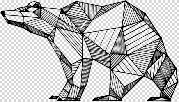 Drawn Bear Geometric