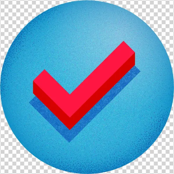 File - Blue Icon - Tick - Icon