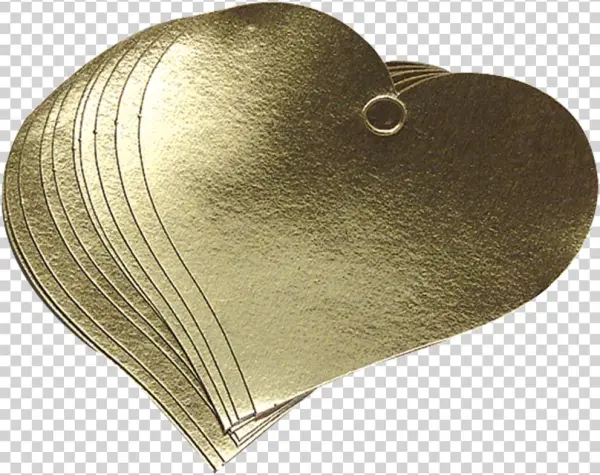 Gold Foil Heart Tags