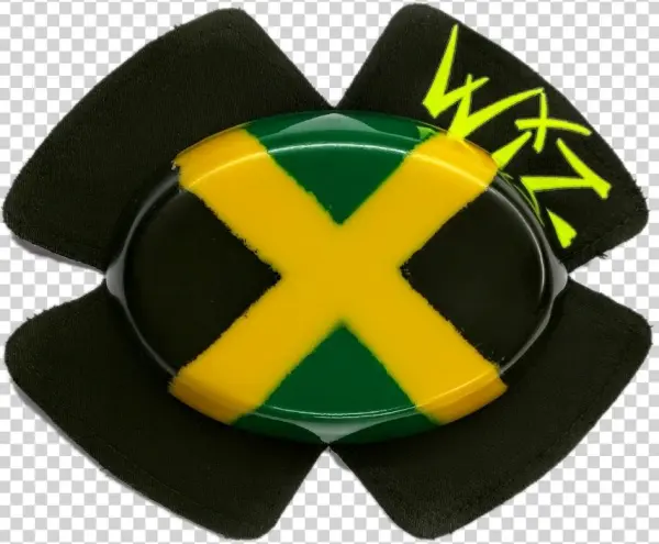 Jamaican Flag - Wiz Standard Knee Slider Black (pair)