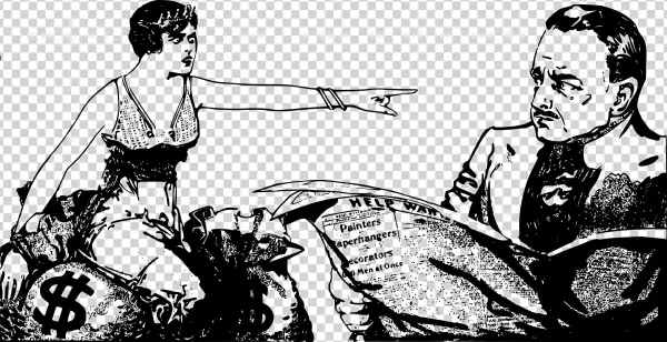 Money Bags Lady Png Free Download - Cartoon