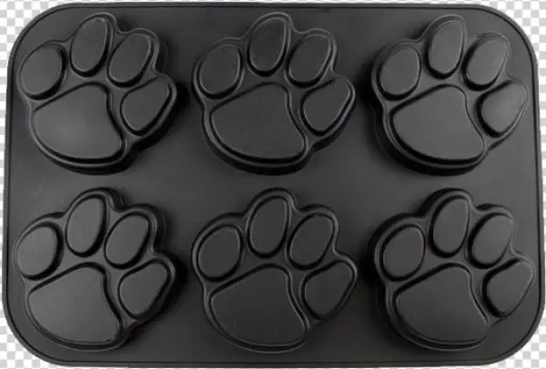 Pawprint Cupcake Or Muffin Pan By Fanpans Black - Bakins Silicone Muffin Pans Paw Print - Silicone Muffin