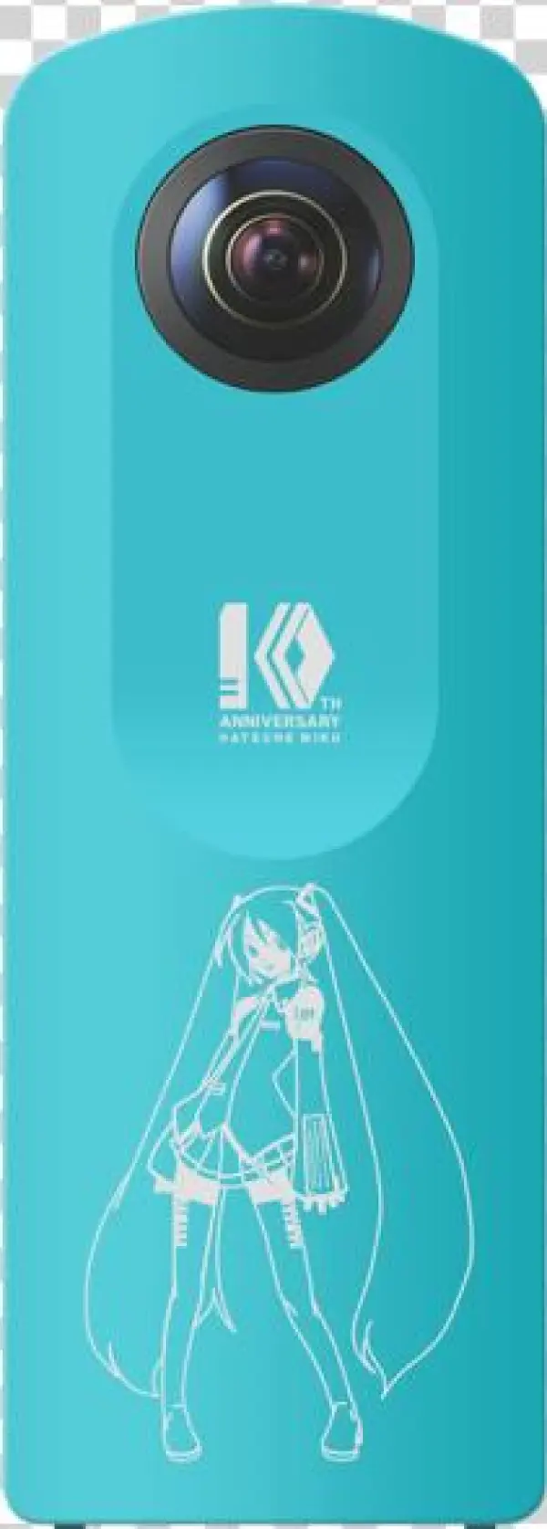 The Camera Comes With A “blue Green” Body, The Theme - Ricoh Theta Sc Type Hatsune Miku