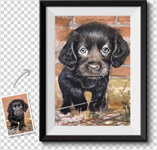 This Is A Watercolor Pet Painting From Photo - Labrador Retriever