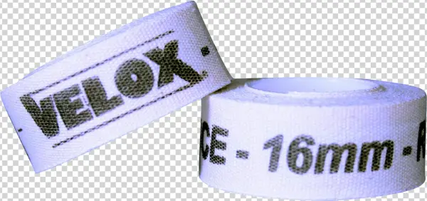 Velox 16mm Cloth Rim Tape / Strip Single - Velox Adhesive Bicycle Rim Tape - 2 Pack Bag