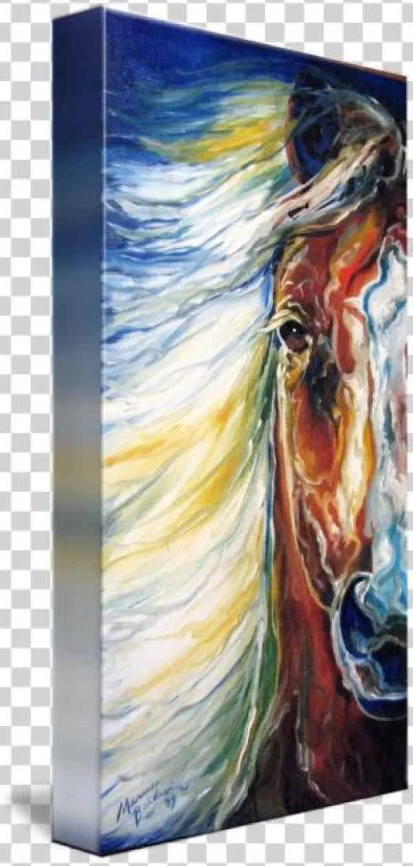 Composition Drawing Oil Painting - Gallery-wrapped Canvas Art Print 8 X 16 Entitled Bold