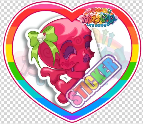 Cute Red Skull Sticker