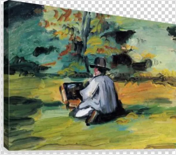 Ein Maler Bei Der Arbeit Canvas Print - Buyenlarge 'painter At Work' By Paul Cezanne Painting