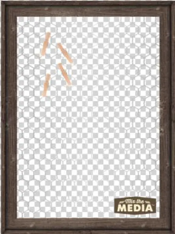 Hampton Art Mix The Media Wooden Framed Chicken Wire-w/6