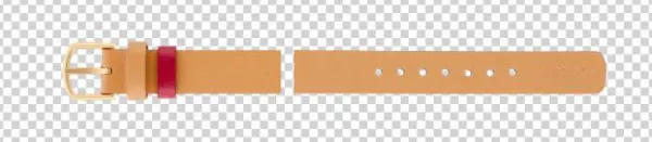 Light Brown Leather Strap, 12 Mm - Wood