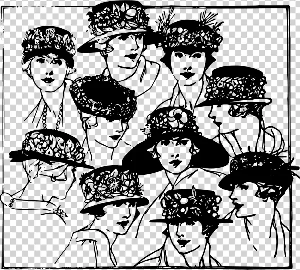 This Free Icons Png Design Of Ladies In Hats