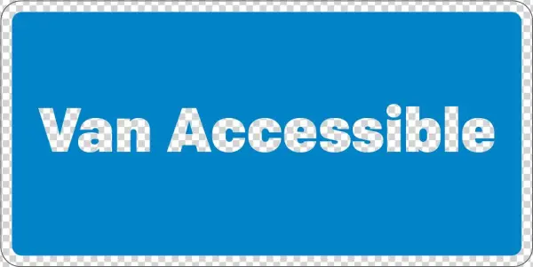 Van Accessible Handicap, 12" X 6" - Coupon