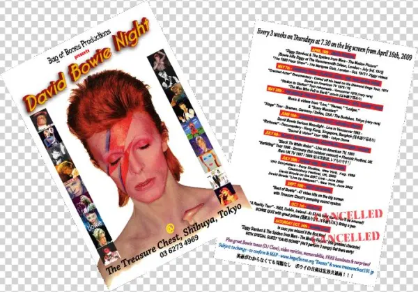 David Bowie Night In Tokyo Flyer - Tokyo