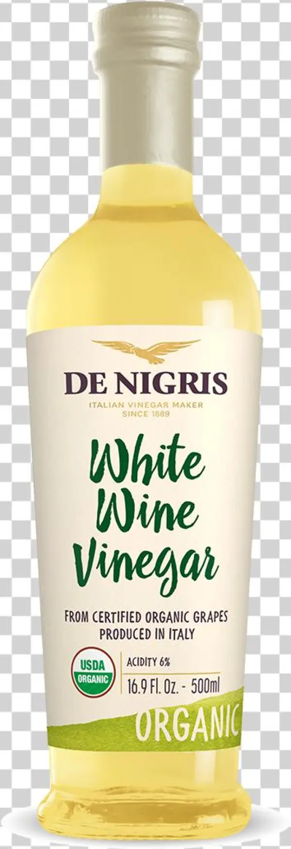 Organic White Wine Vinegar - De Nigris Vinegar, Organic, Apple Cider, Raw Unfiltered,