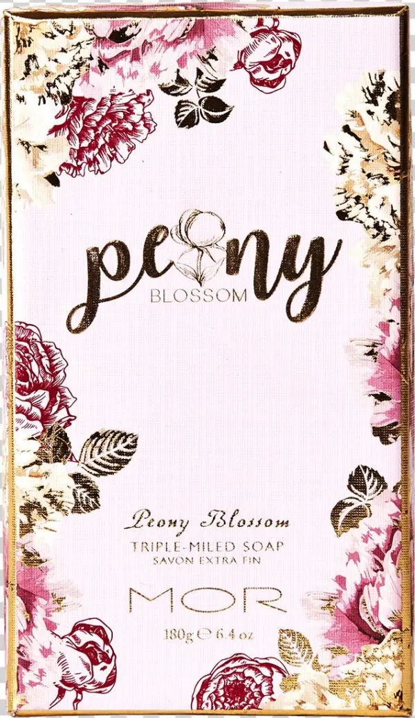 Pb02 Peony Blossom Triple Milled Soap Box - Greeting Card