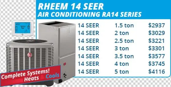 Rheem 14 Seer Units - 4 Ton 15 Seer Rheem / Ruud Heat Pump System Rp1548aj1na