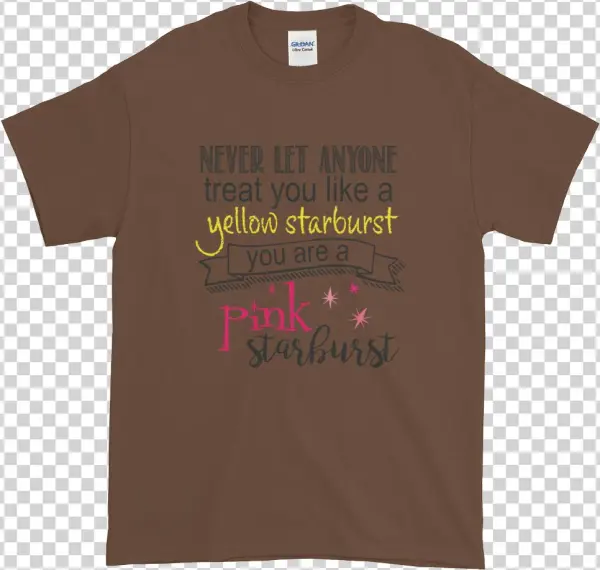 Short Sleeve T-shirt Pink Starburst Not Yellow Starburst - Shirt