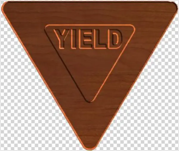 Yield Sign - Hardwood