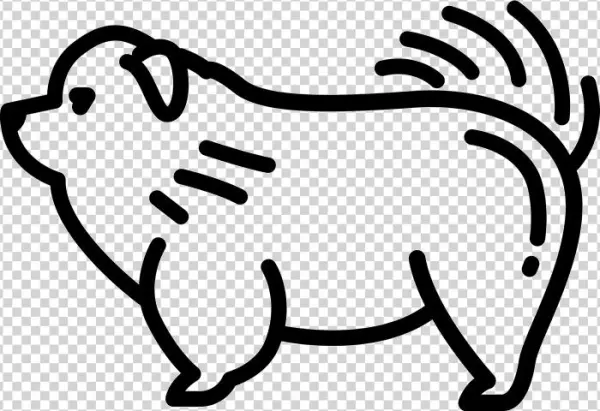 Chow Chow Rubber Stamp