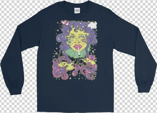 Magical Fish Gal Long Sleeve Shirt In - Post Tenebras Lux Men's Long Sleeve Christian T-shirt