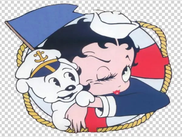 Ss Betty Boop - Betty Boop Goodnight Kiss Poly 20x28 Pillow Case White