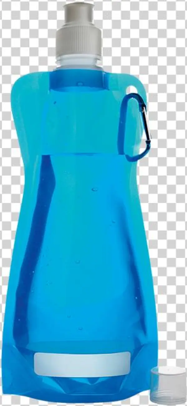 420ml Foldable Water Bottle With Carabiner Clip Bw7567 - Opvouwbare Bidon