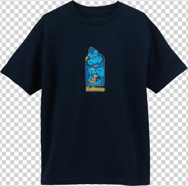 Birdhouse Old School T-shirt - Birdhouse Tony Hawk Old School Jaws Deck Navy Blue