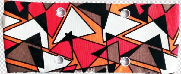 Borde Decorativo Triángulos Multicolores - Patchwork
