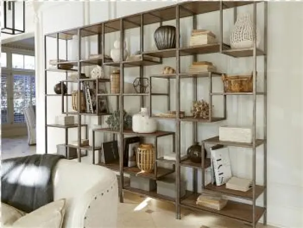 Burbank Open Bookshelves - Universal Furniture Moderne Muse Bunching Etagere In