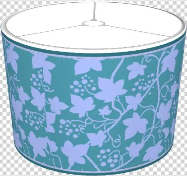 Grape Vines Leaves & Fruit Green & Lavender - Lampshade