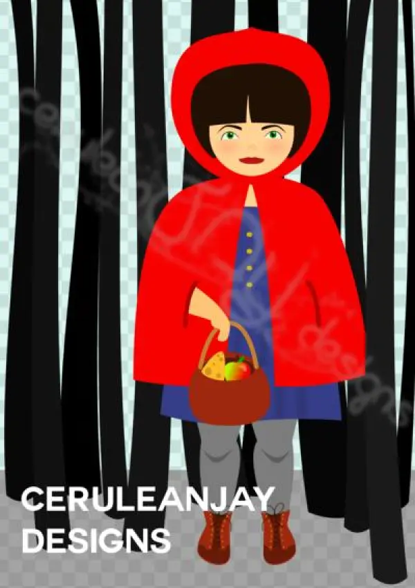 Little Red Riding Hood Digital Design - Cartoon