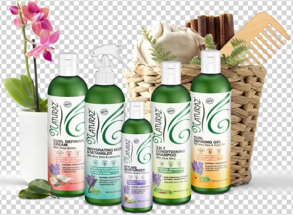 Naturaz Natural Hair Bundle - Diamond Background, Scene With Spa Items For Spa Day