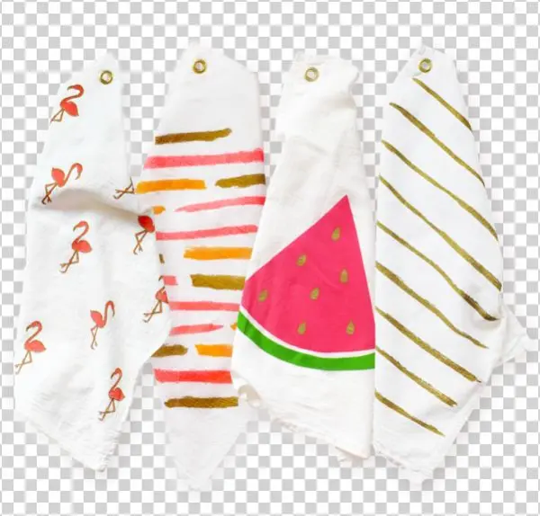 Paint Stripe Tea Towel - Carmine