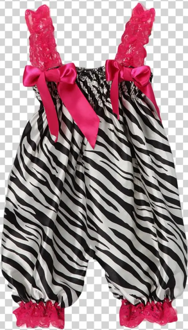 Pink Zebra Satin Playsuit - Childbirth