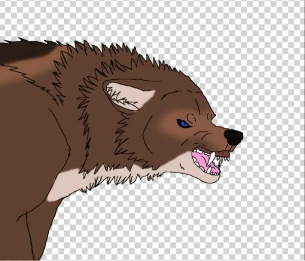 Angry Wolf - Cartoon