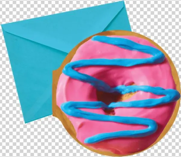 Blue And Pink Donut Scented Notecards - Iscream Sugarlicious! Frosting Scented Pink & Blue