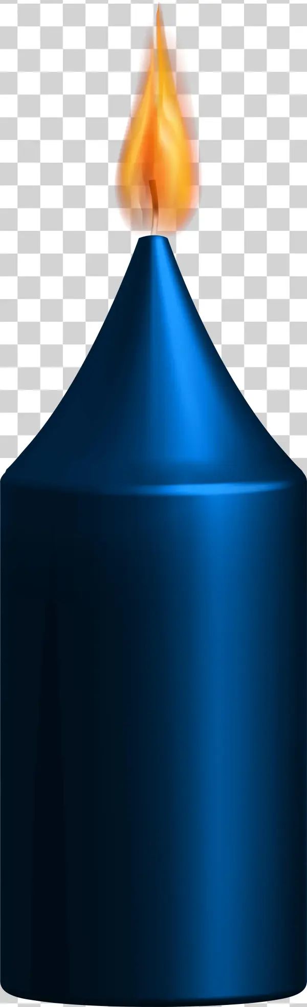 Blue Candle Png Clip Art - Vase