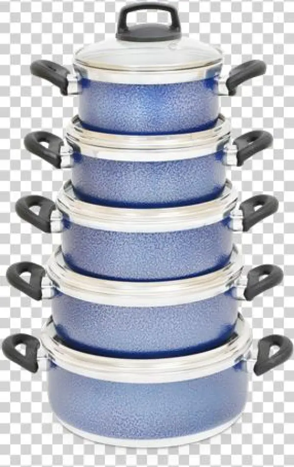 Conjunto De Caçarolas 5 Peças Azul Alça Baquelite E - Bag