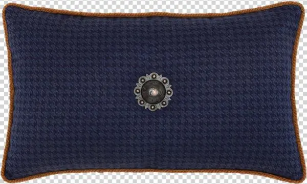 Elaine Smith Houndstooth Midnight Lumbar Pillow - Cushion